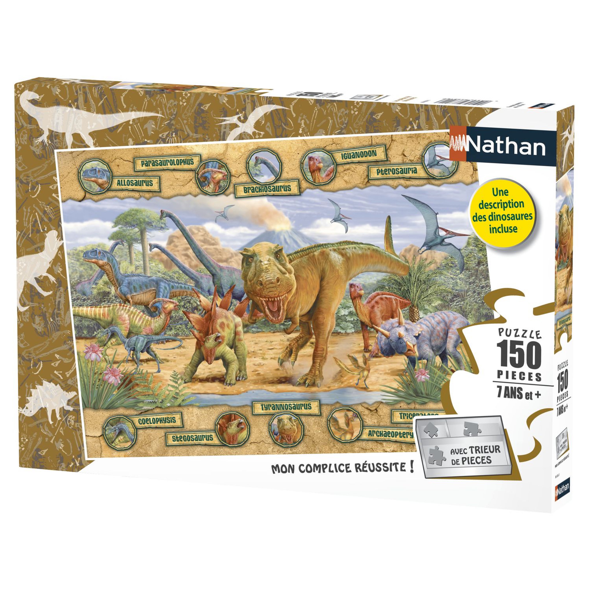 RAVENSBURGER Puzzle Nathan 150 pièces - Les espèces de dinosaures