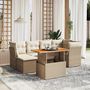 Voir la diapositive 1 : VIDAXL Salon de jardin avec coussins 7 pcs beige resine tressee