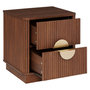 Voir la diapositive 3 : ATMOSPHERA Chevet 2 tiroirs effet noyer effet noyer WANY - Marron