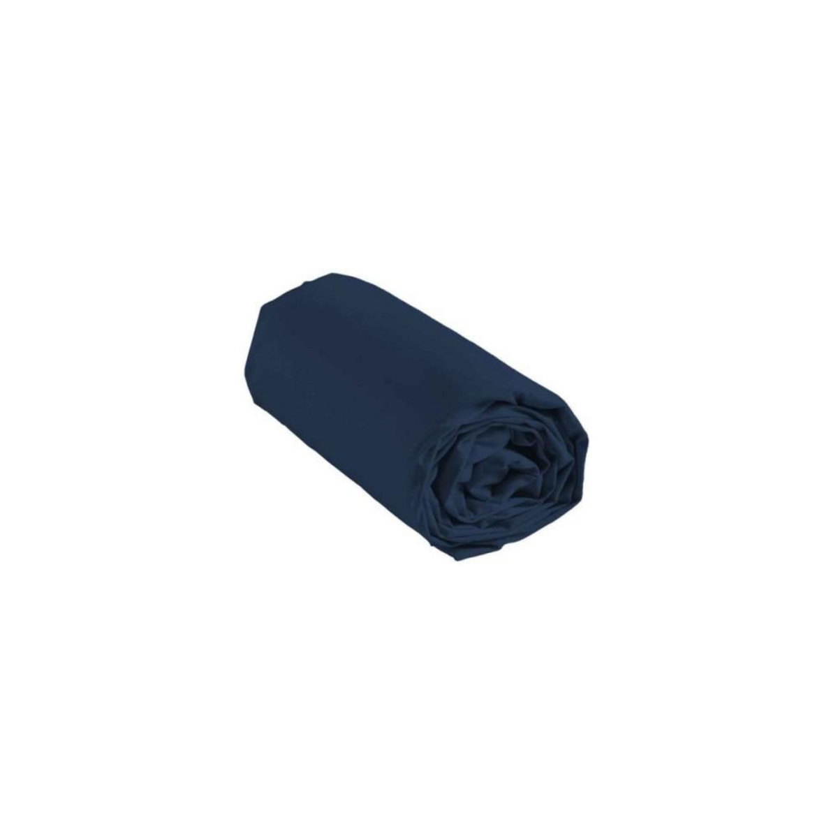 Douceur d'Intérieur Drap housse 160x200 cm uni coton bio 57 fils Biolina bleu nuit