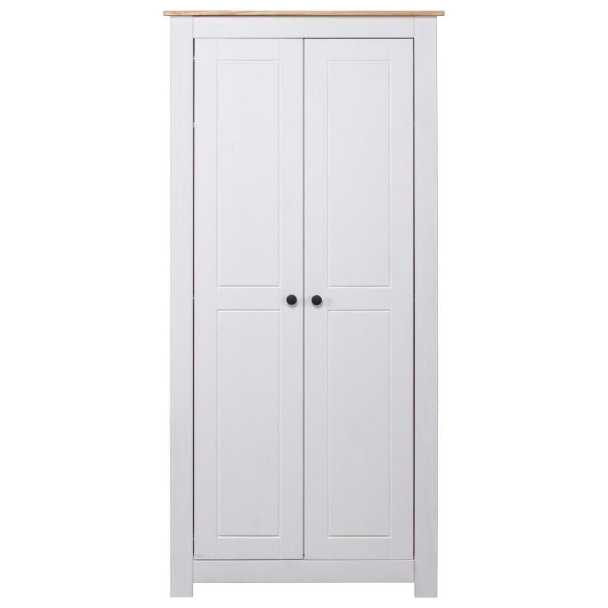 VIDAXL Garde-robe Blanc 80x50x171,5 cm Pin massif Assortiment Panama