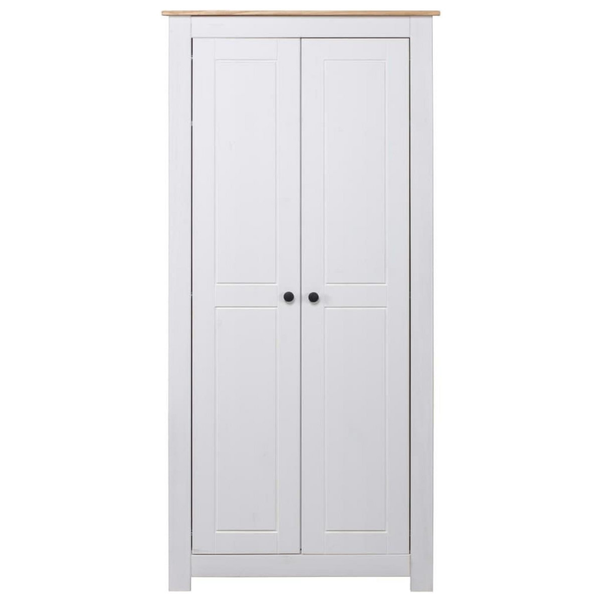 VIDAXL Garde-robe Blanc 80x50x171,5 cm Pin massif Assortiment Panama