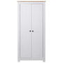 Voir la diapositive 2 : VIDAXL Garde-robe Blanc 80x50x171,5 cm Pin massif Assortiment Panama