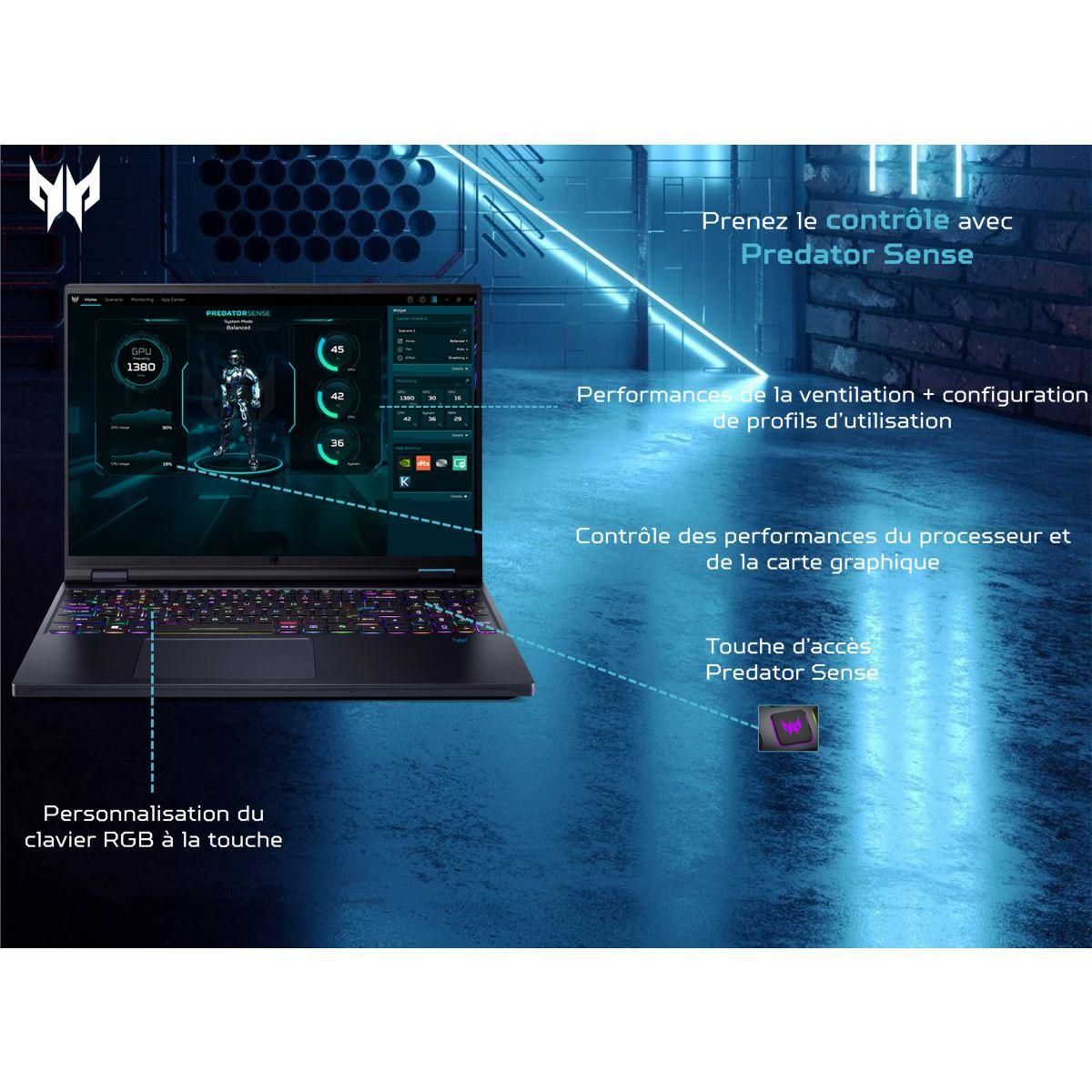 ACER PC Gamer Predator Helios 16 PH16-72-98Z7 Sans OS