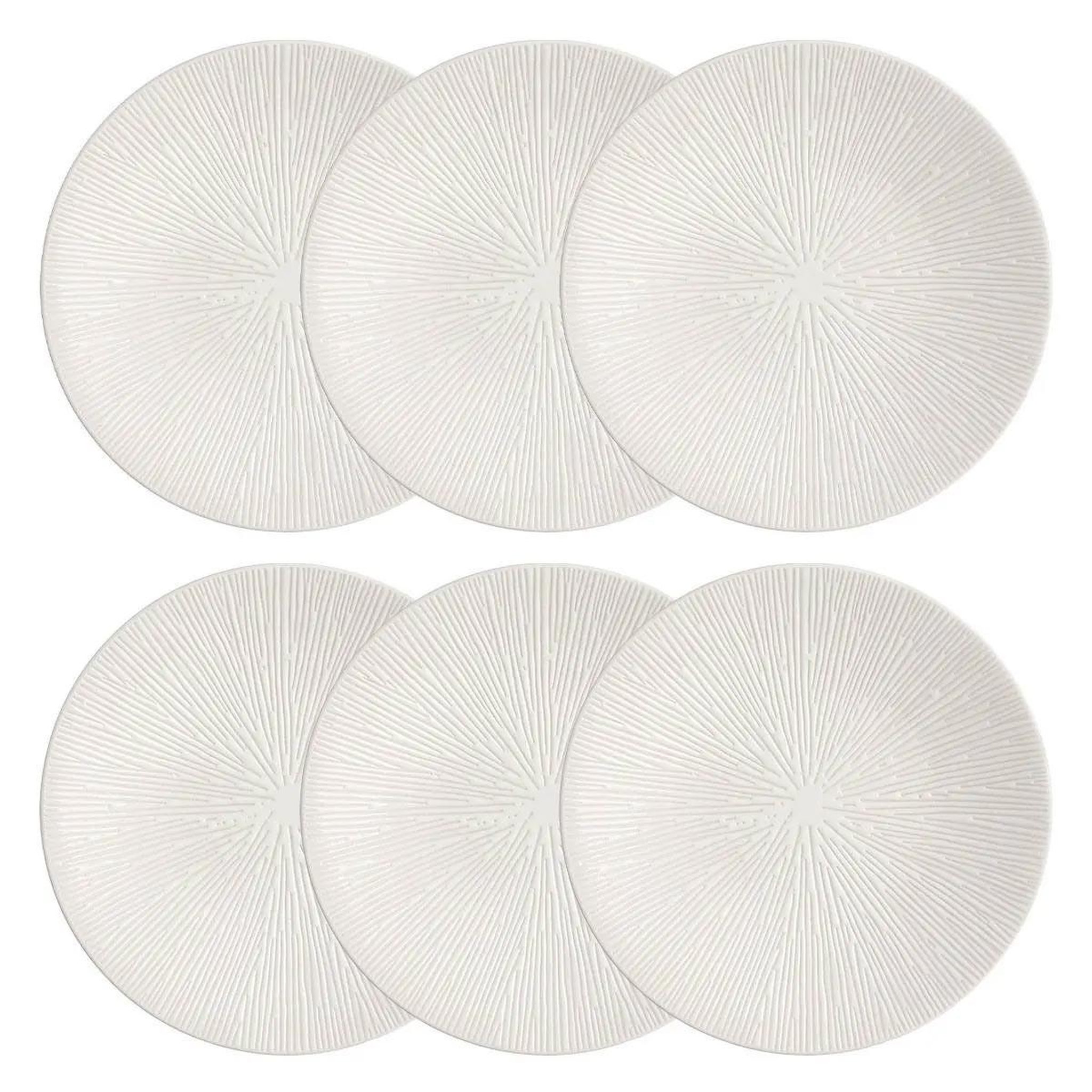SECRET DE GOURMET Lot de 6 assiettes à dessert  atelier  20,5cm crème