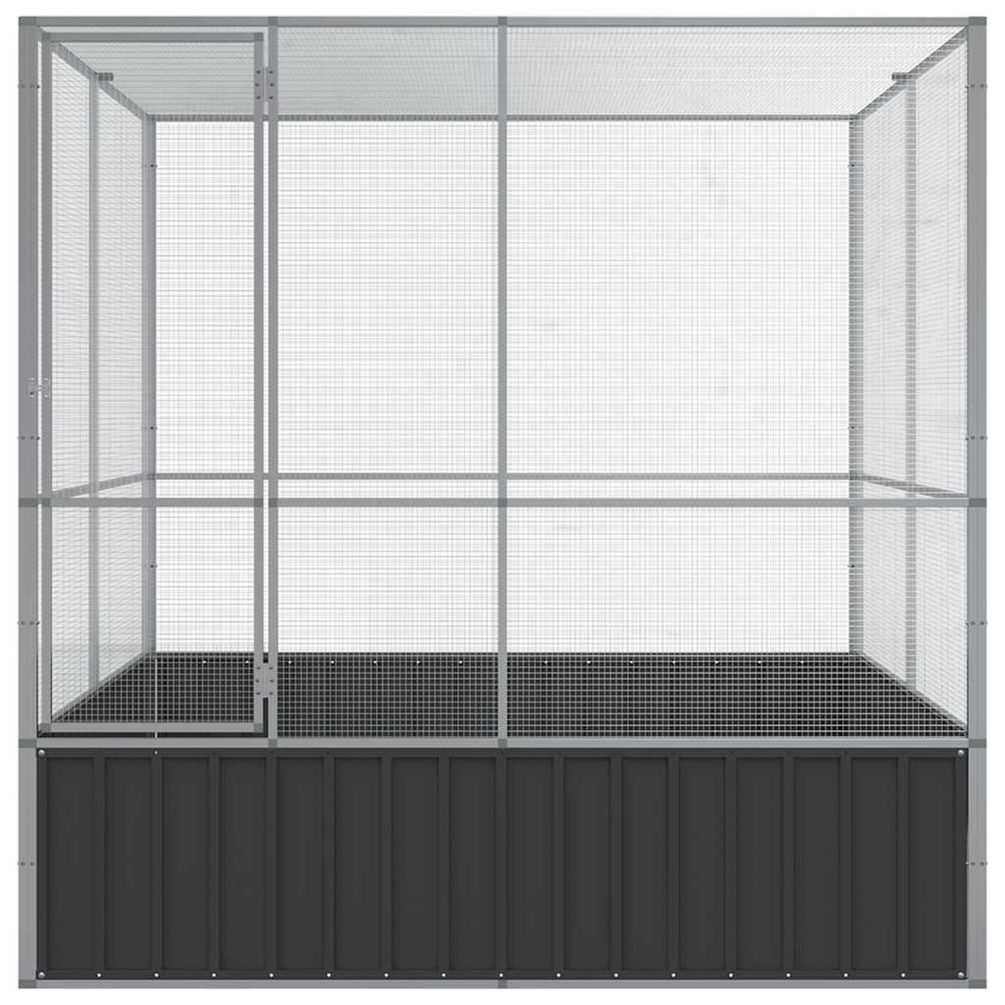 Voir la diapositive 4 : VIDAXL Voliere argente 211x207x212 cm acier