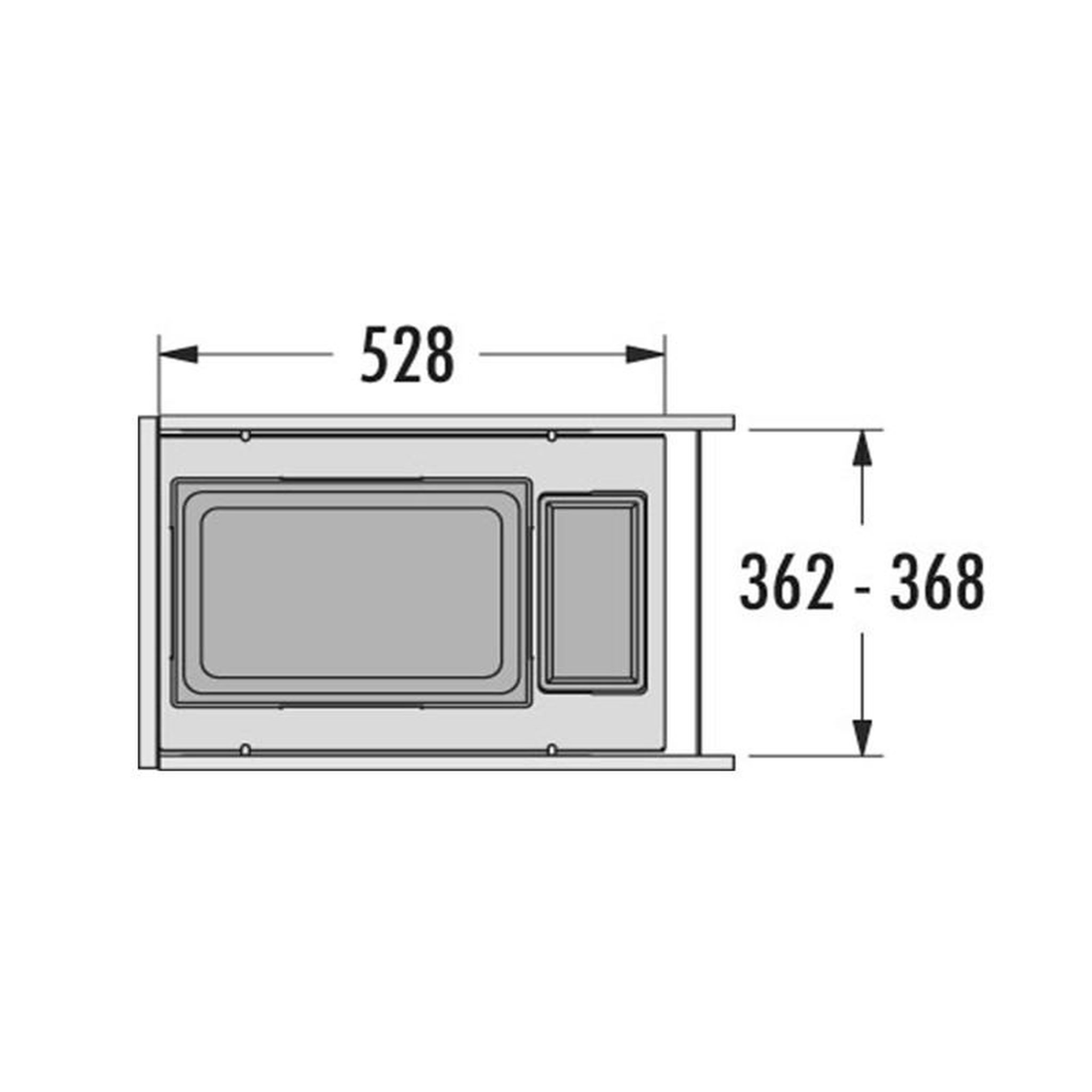 Voir la diapositive 5 : HAILO Poubelle de cuisine tri sélectif 2 bacs encastrable 45l (38+7) hailo euro cargo