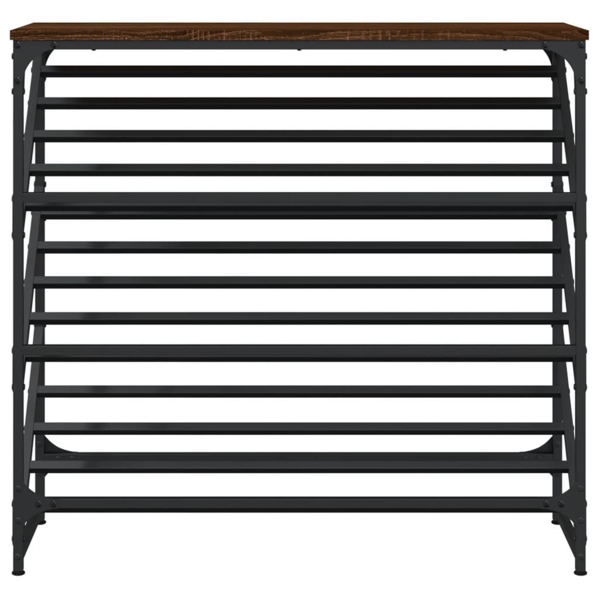 Voir la diapositive 4 : VIDAXL Etagere a chaussures chene marron 90x30x85 cm bois d'ingenierie