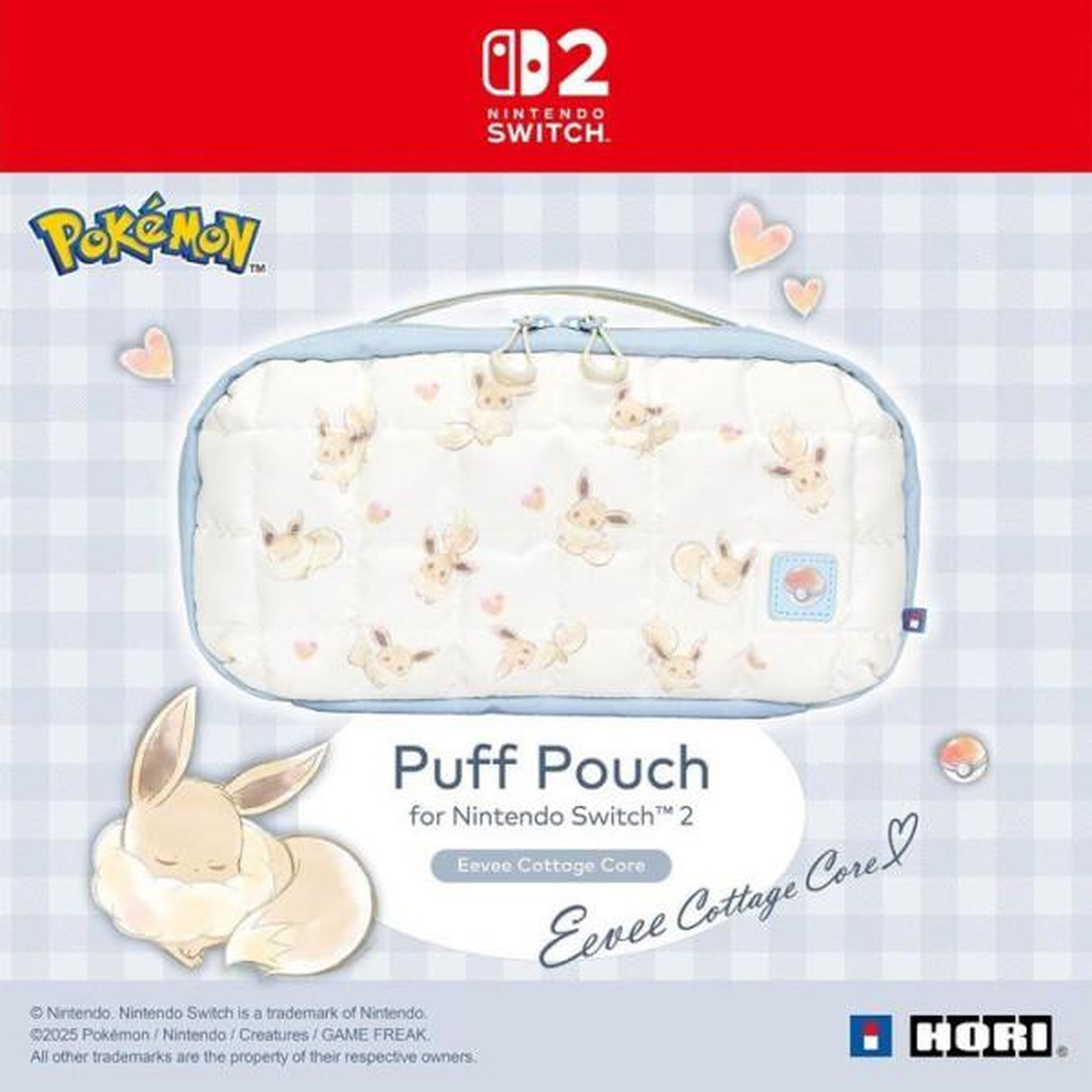 Voir la diapositive 5 : HORI Pochette rembourrée de protection et transport console - nintendo switch et switch 2 - hori - pokémon - motif évoli cottage c