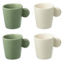 Voir la diapositive 1 : Paris Prix Lot de 4 Tasses à Café  Avery  7,5cl Vert & Blanc