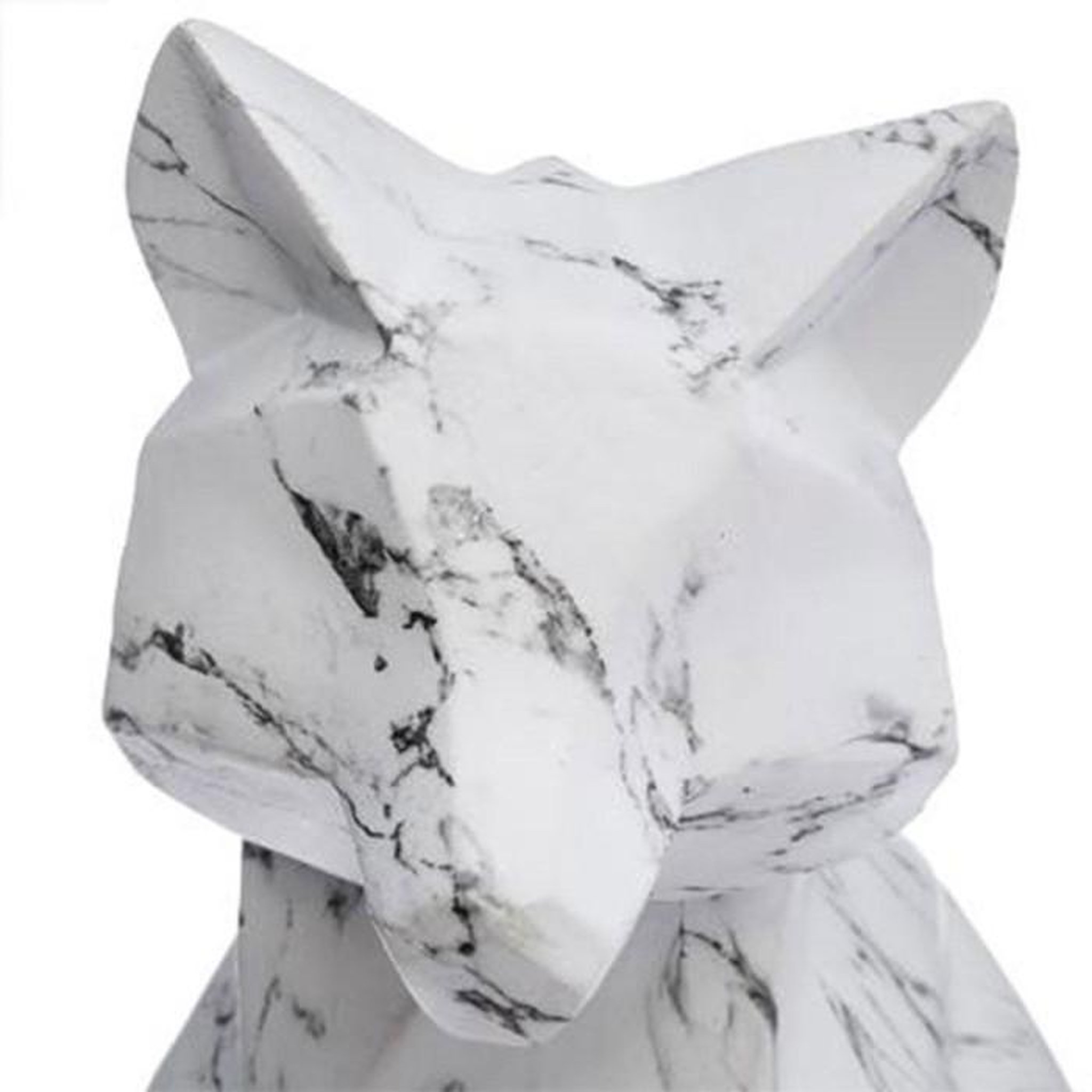 Voir la diapositive 3 : ATMOSPHERA Statuette déco origami  renard  25cm blanc