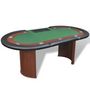 Voir la diapositive 4 : VIDAXL Table de poker pour 10 joueurs avec espace de croupier Vert