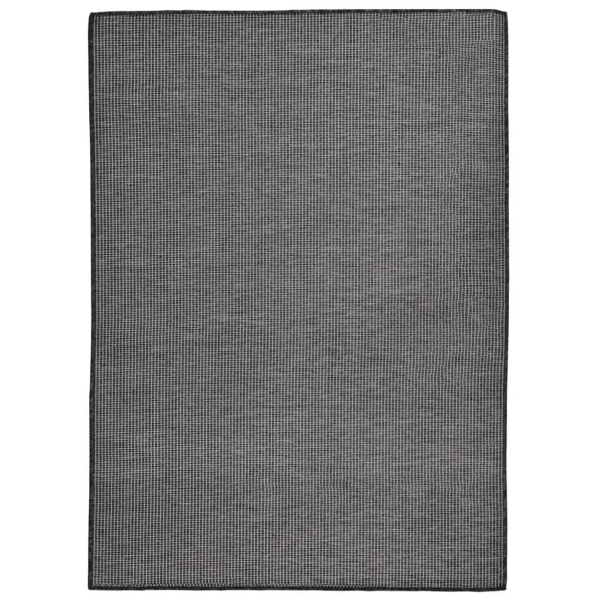 VIDAXL Tapis a tissage plat d'exterieur 200x280 cm Gris