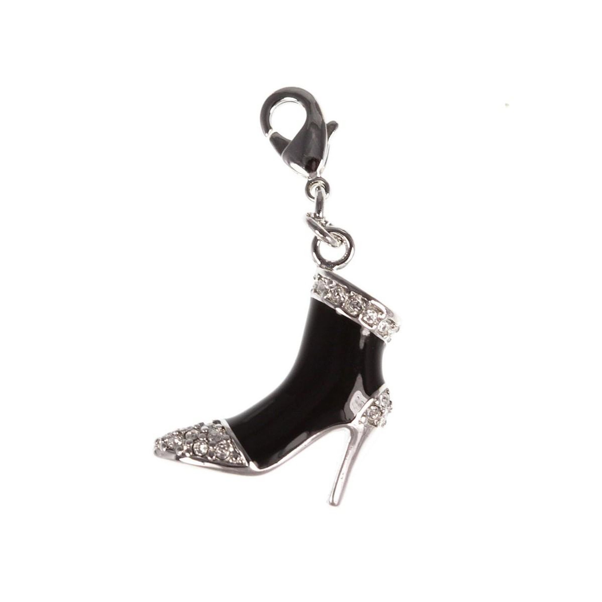 Voir la diapositive 2 : SC CRYSTAL Charm botte noire strass SC Crystal