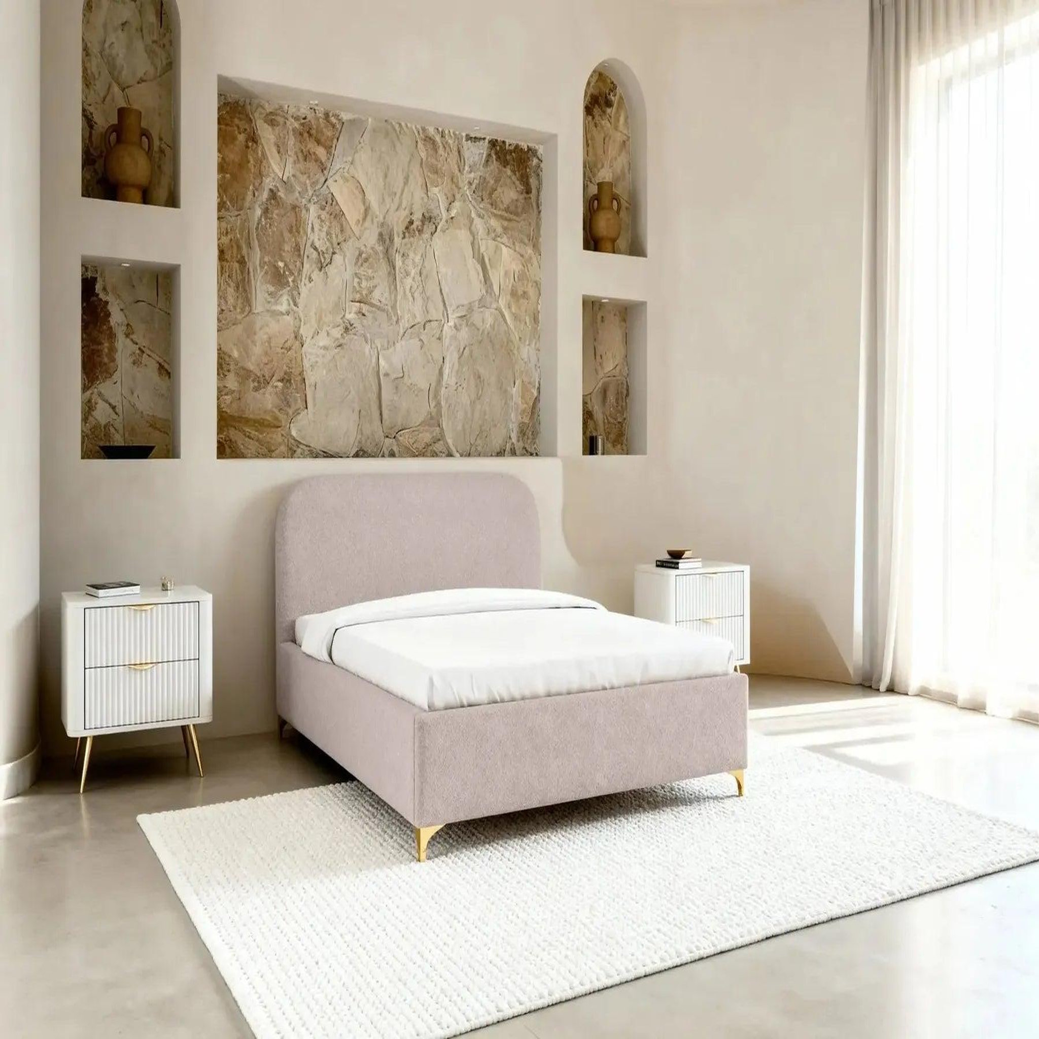 Voir la diapositive 4 : CASANOVA PARIS Charlotte - lit coffre tissu chenille