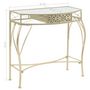 Voir la diapositive 6 : VIDAXL Table d'appoint Style français Metal 82 x 39 x 76 cm Dore