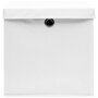 Voir la diapositive 4 : VIDAXL Boîtes de rangement avec couvercles 4 pcs 28x28x28 cm Blanc