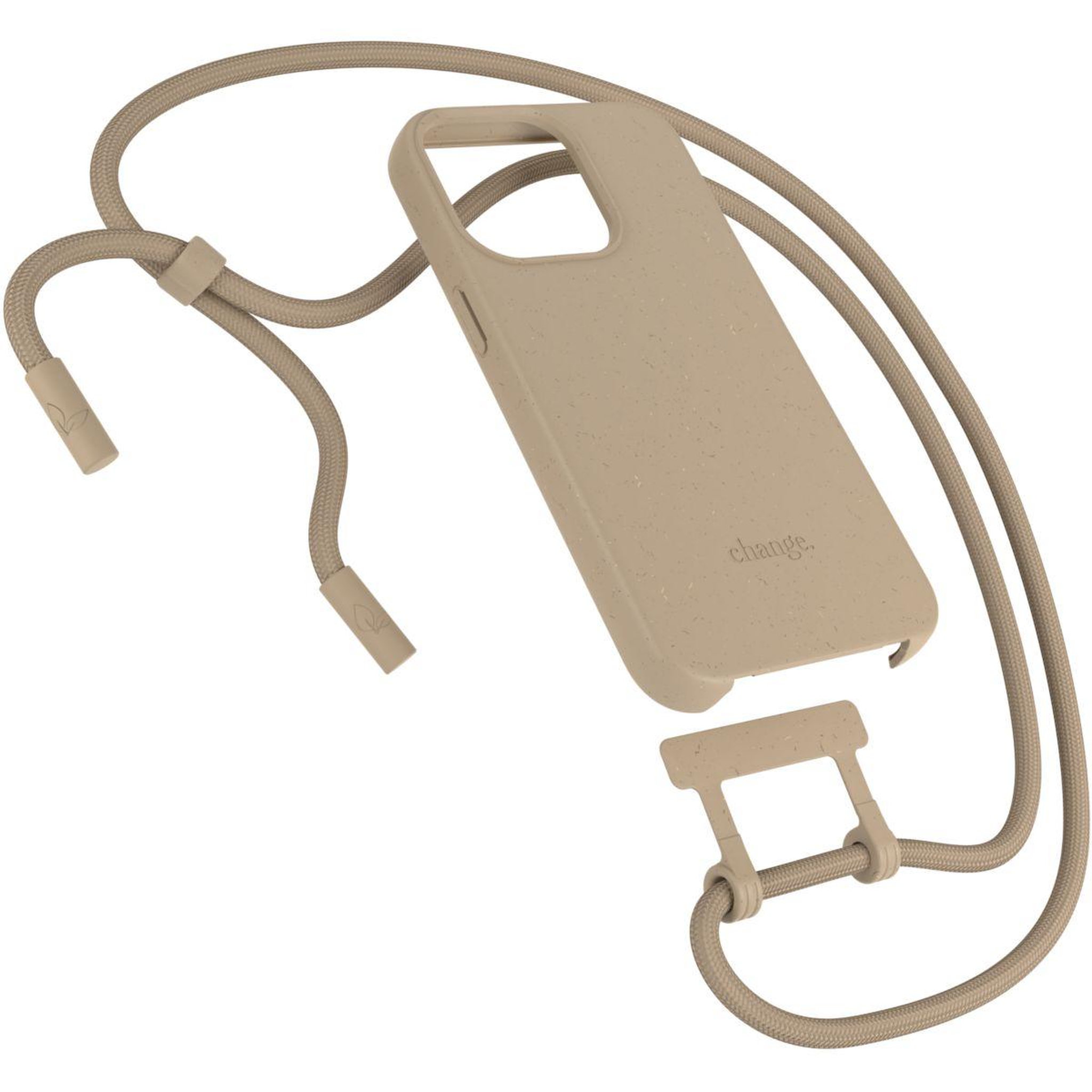 Voir la diapositive 5 : WOODCESSORIES Coque avec cordon iPhone 14 Pro Max Tour de cou Taupe