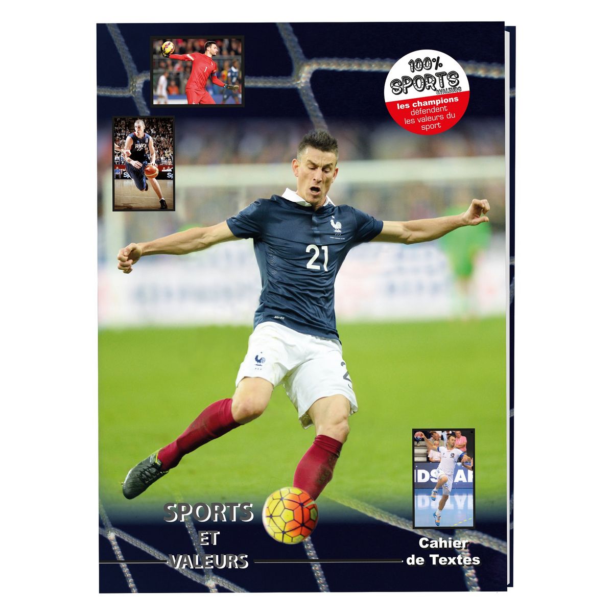 Cahier de texte 204 pages 15.5x21.5 cm Sport Maillot bleu