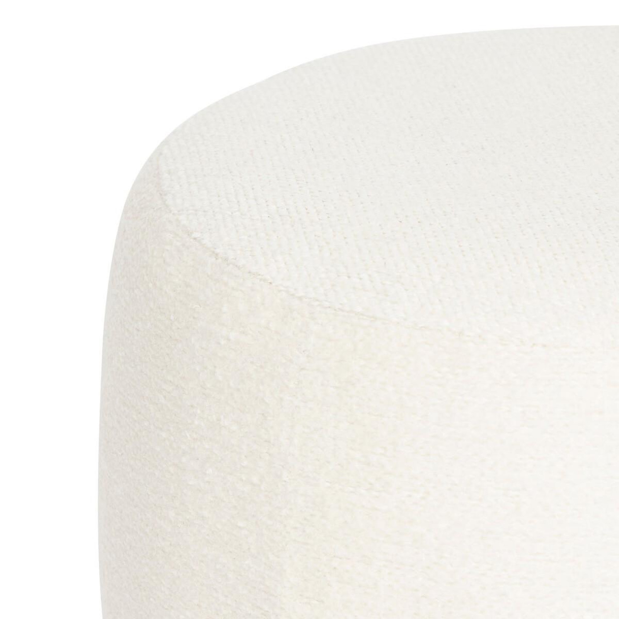 Voir la diapositive 2 : ATMOSPHERA Pouf design bouclette  amea  40cm blanc