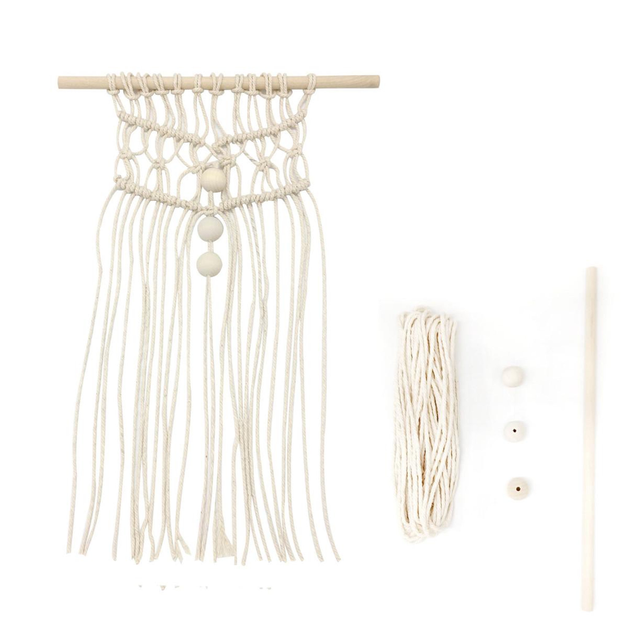 HOMEA Kit Macramé  Suspension Murale  41cm Naturel