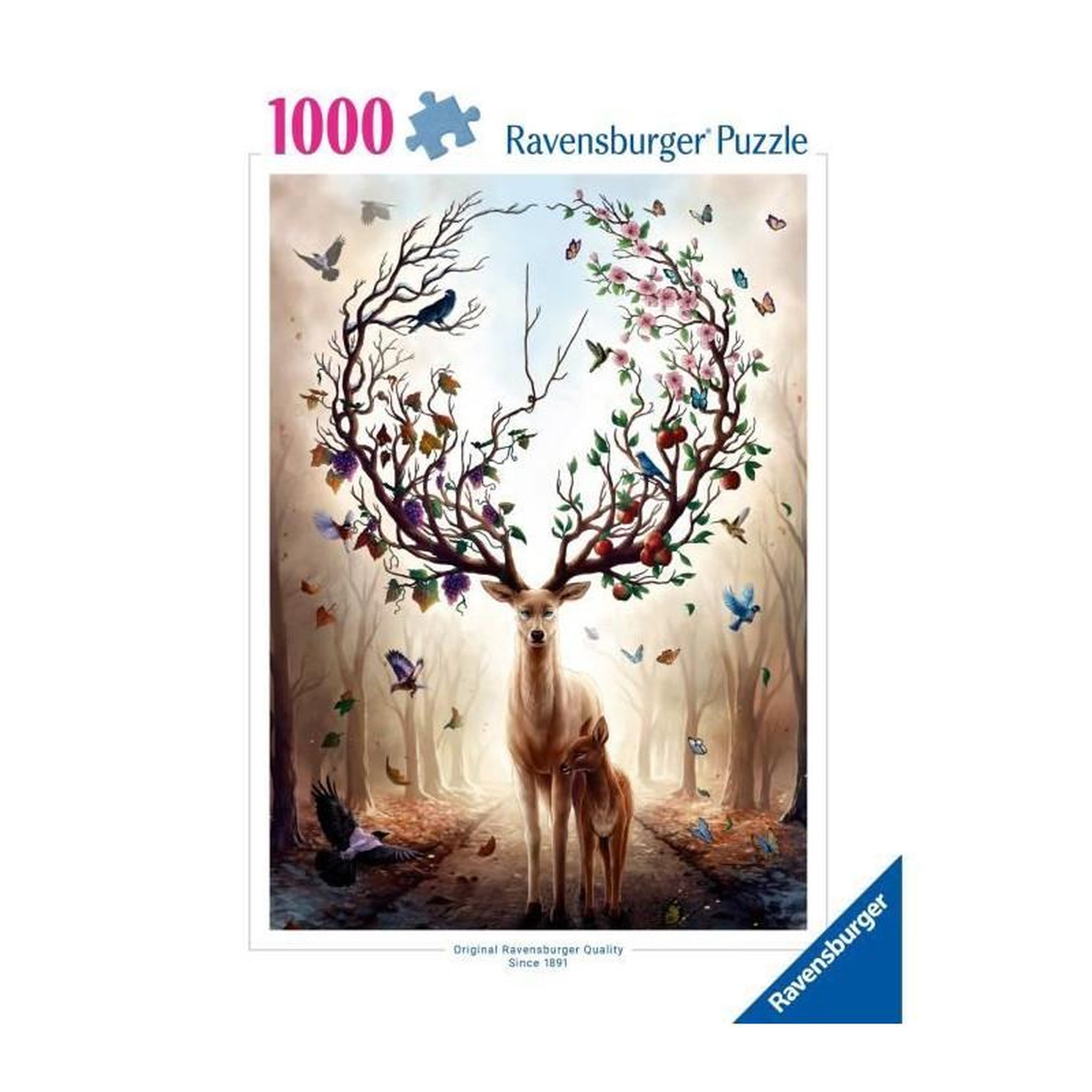 Voir la diapositive 3 : RAVENSBURGER Puzzle 1000 pièces – Cerf Fantaisie – Illustration animale artistique – Adulte dès 14 ans – Ravensburger