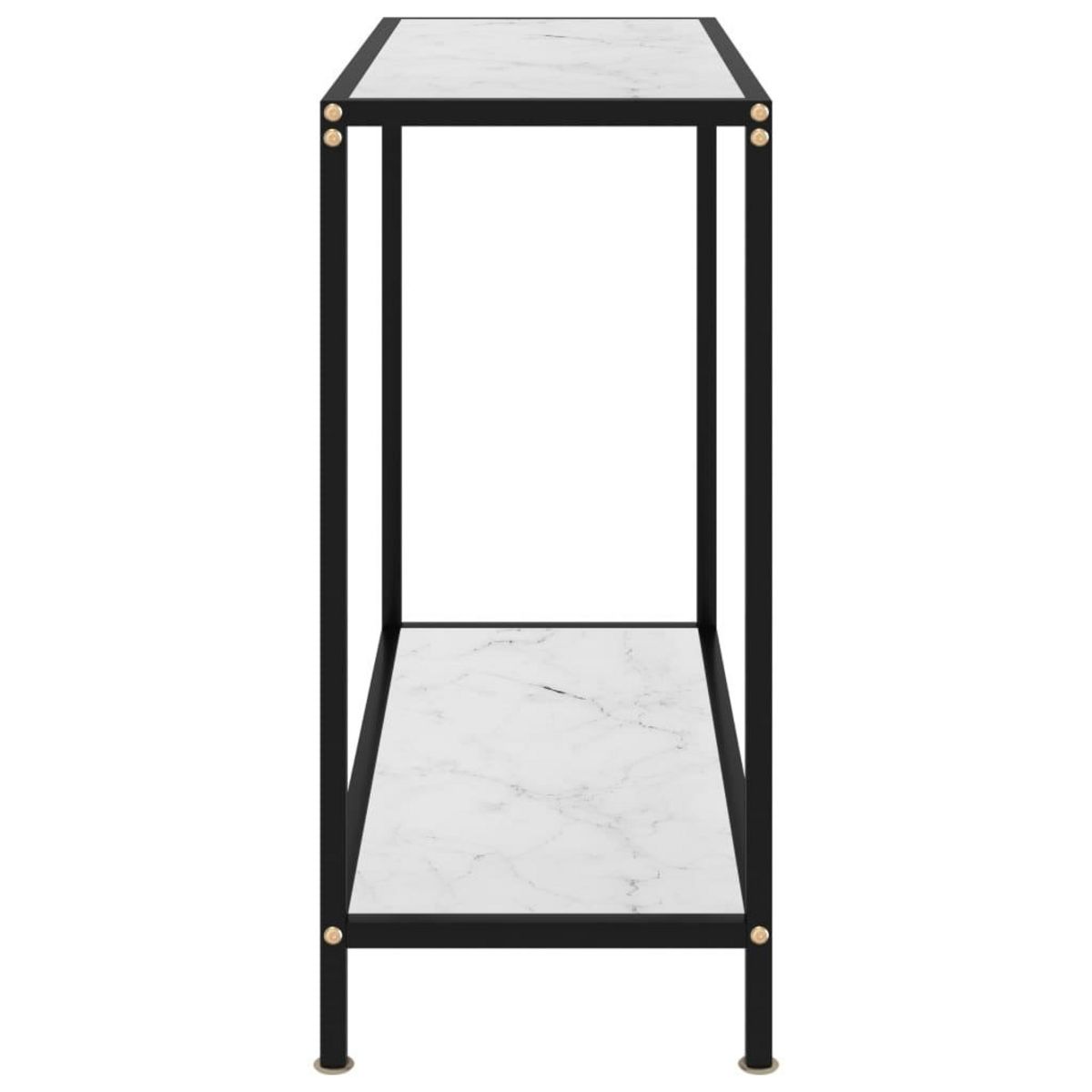 VIDAXL Table console Blanc 80x35x75 cm Verre trempe