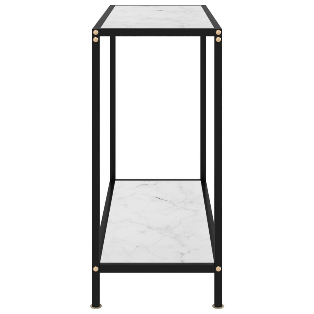 VIDAXL Table console Blanc 80x35x75 cm Verre trempe