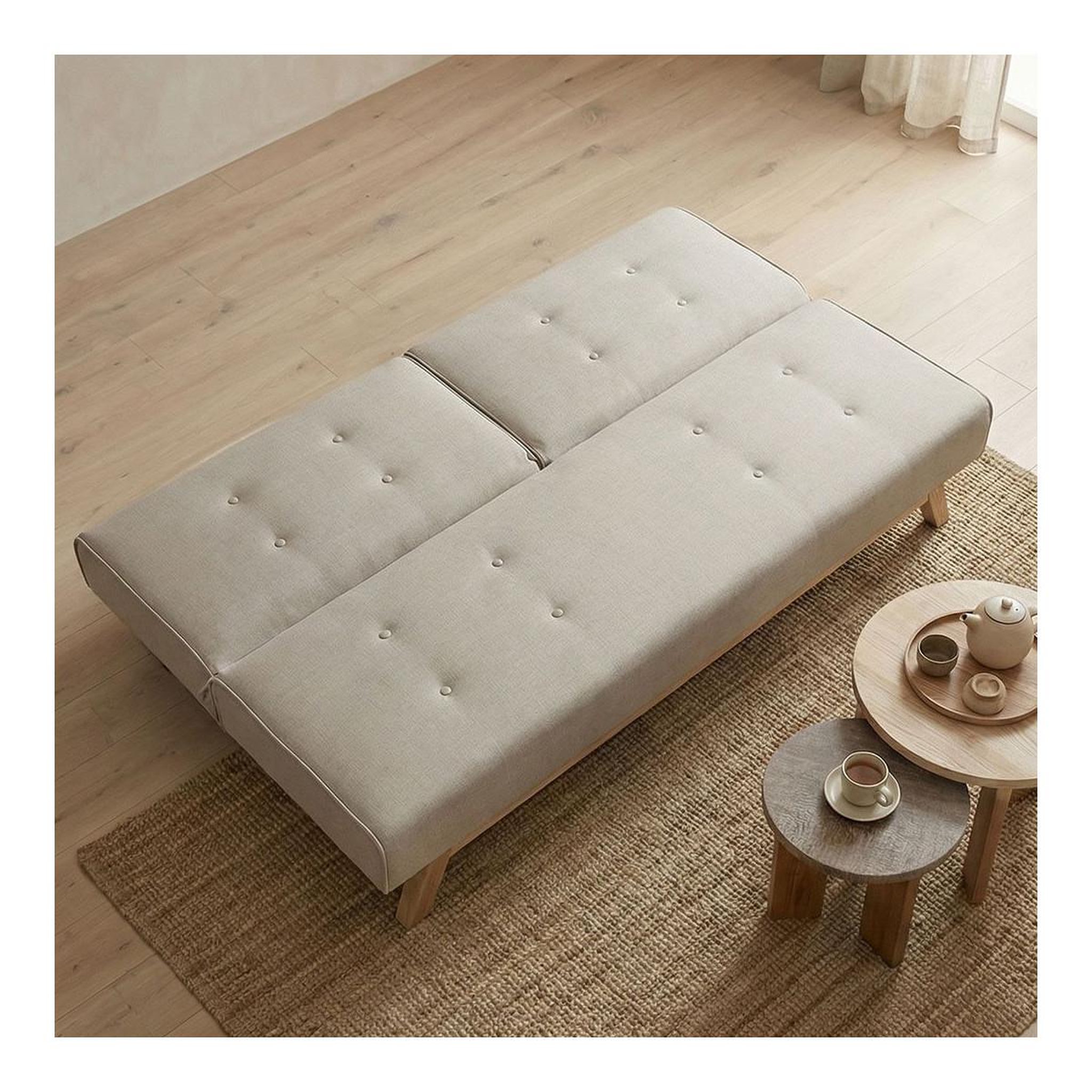 Voir la diapositive 5 : Paris Prix Canapé convertible  jeanot  180cm beige