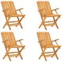 Voir la diapositive 2 : VIDAXL Chaises de jardin pliantes lot de 4 61x67x90cm bois massif teck