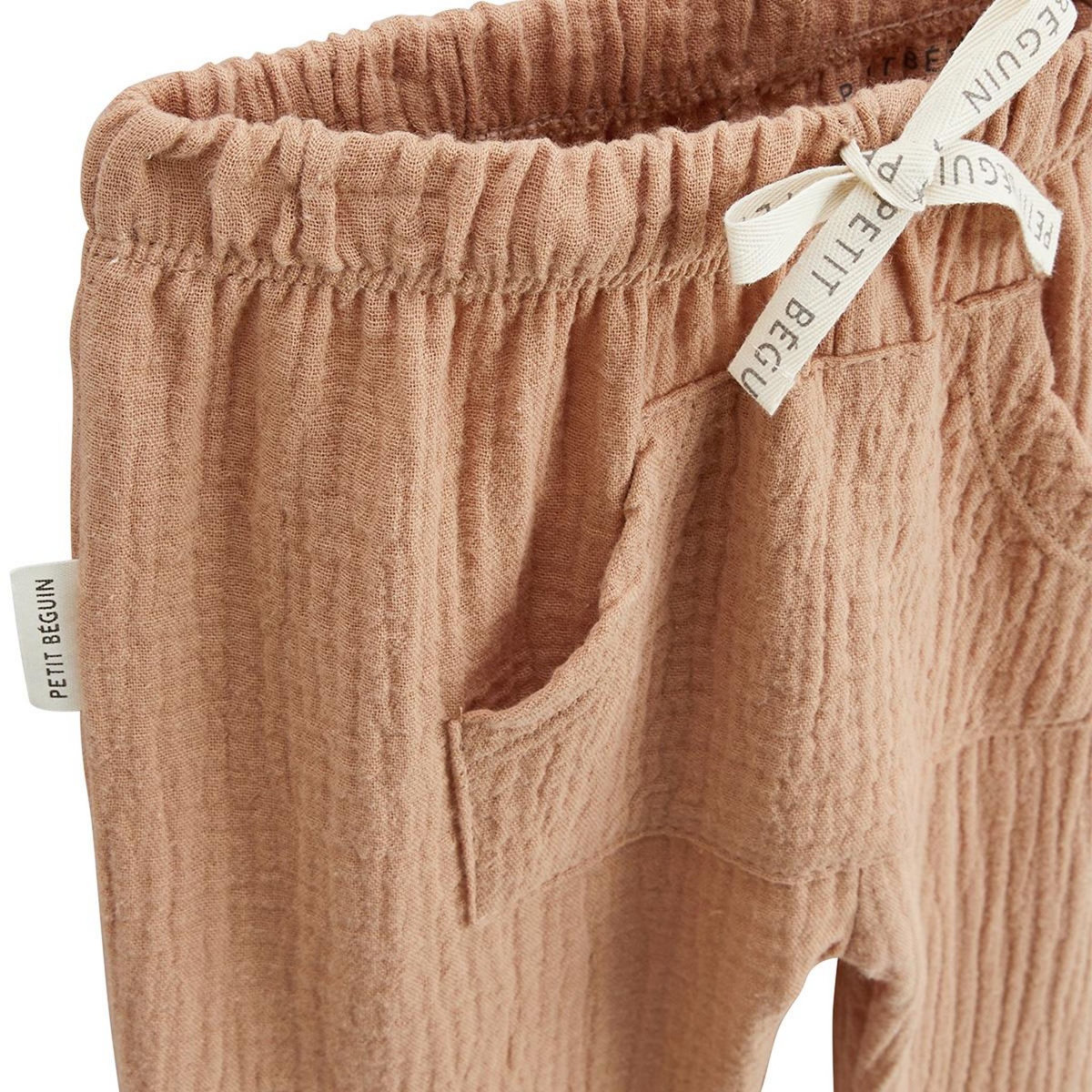Petit Béguin Pantalon enfant en gaze de coton Petit Envahisseur