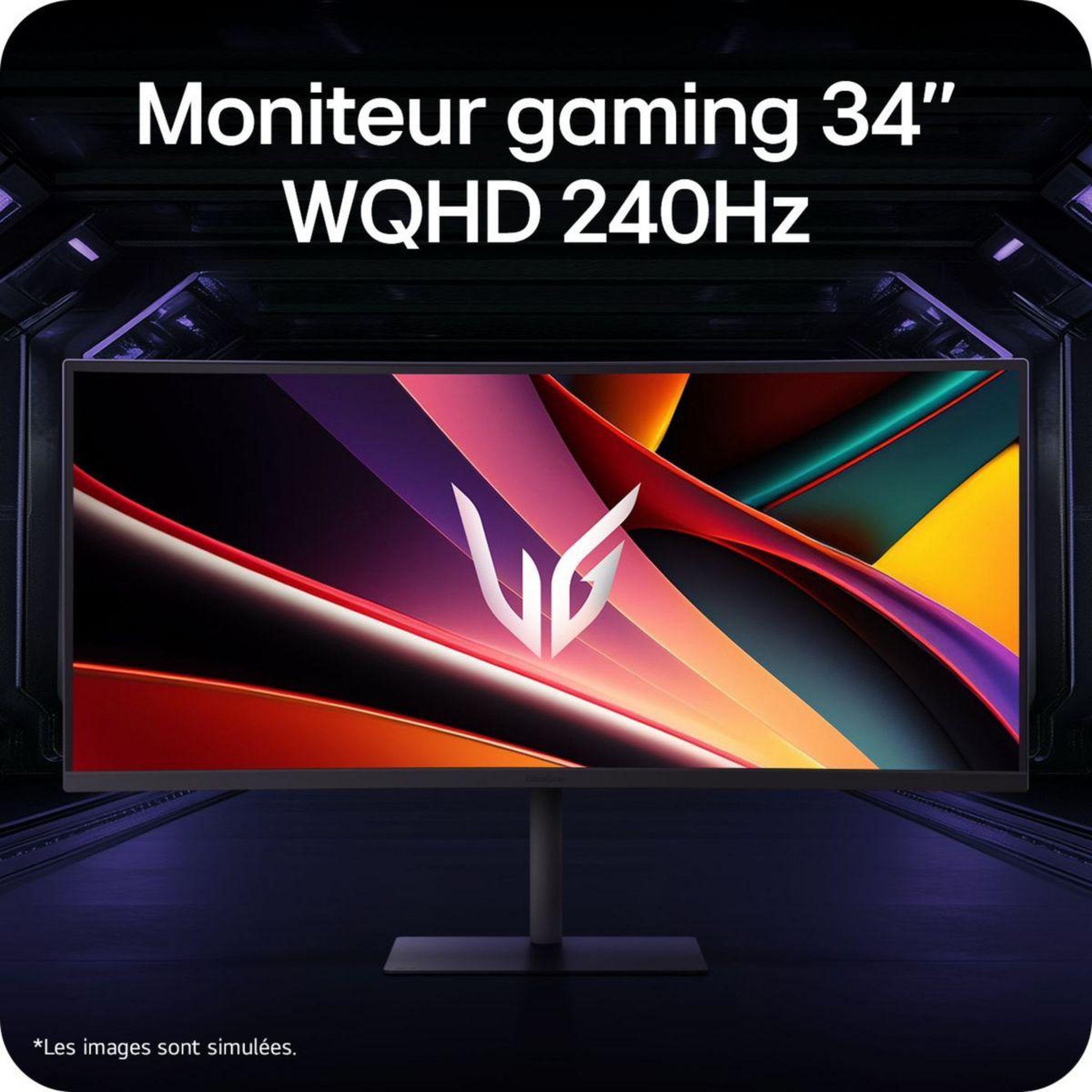 Voir la diapositive 3 : LG Ecran pc gamer 34g630a 34  incurvé uwqhd 240hz va hdr10 amd freesync & g-sync