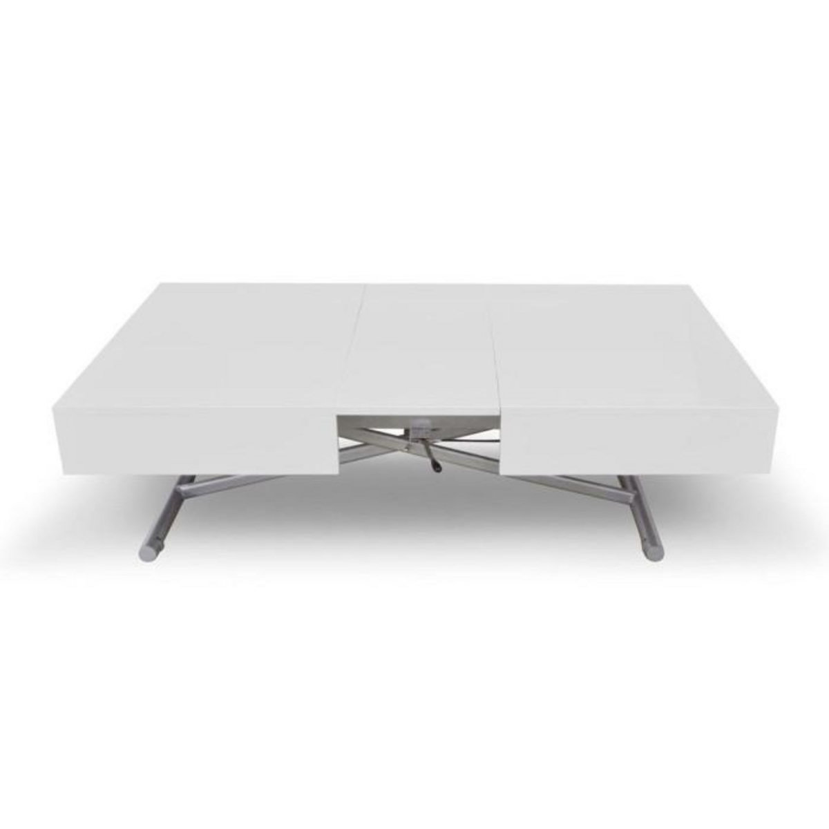 Paris Prix Table Basse Relevable  Lift  120-190cm Blanc