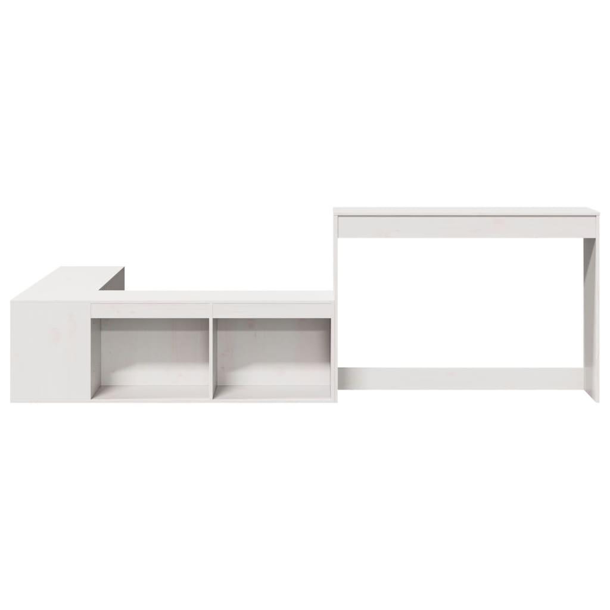 Voir la diapositive 4 : VIDAXL Table de chevet avec bureau blanc bois de pin massif