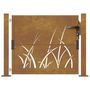 Voir la diapositive 4 : VIDAXL Portail de jardin 105x105 cm acier corten conception d'herbe