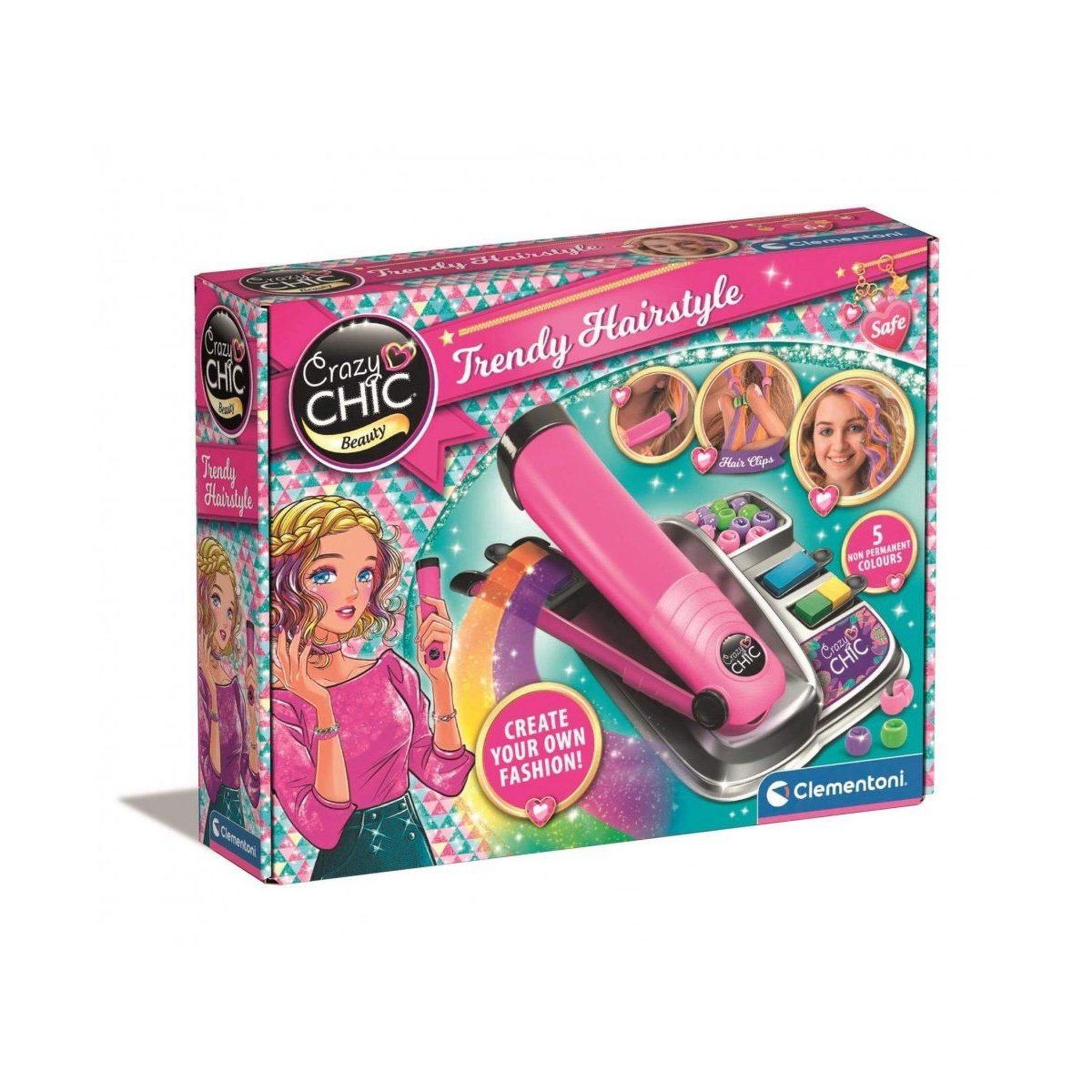 CLEMENTONI Coffret coiffure  18773 crazy chic - mèches folles