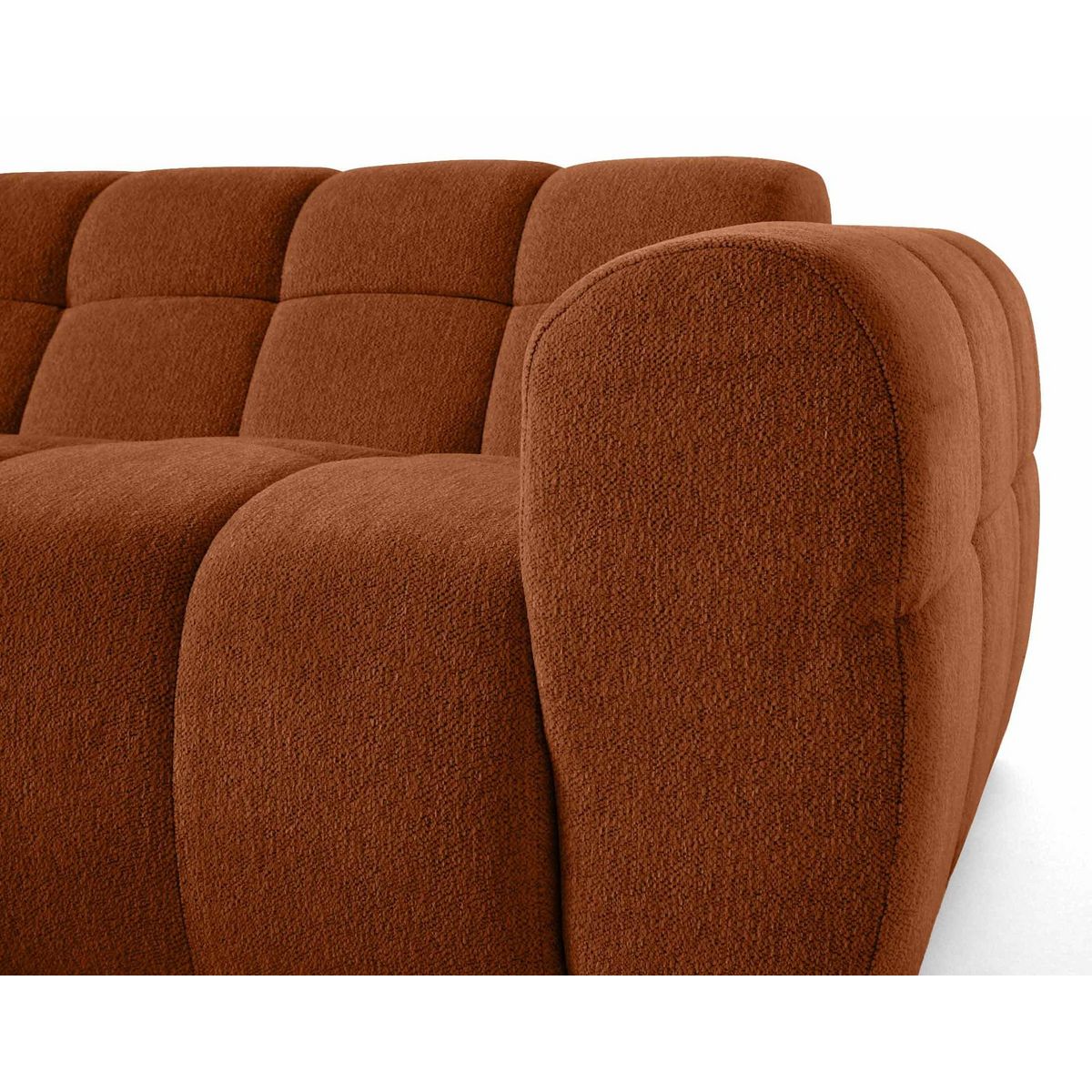 LISA DESIGN Ray - canapé d'angle gauche - 4 places - en tissu texturé