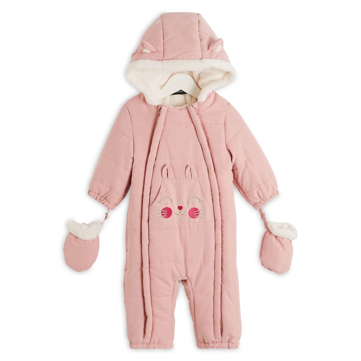 INEXTENSO Combipilote sherpa sans pieds avec moufles chat bébé fille