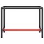 VIDAXL Cadre de banc de travail Noir et rouge mat 110x50x79 cm Metal