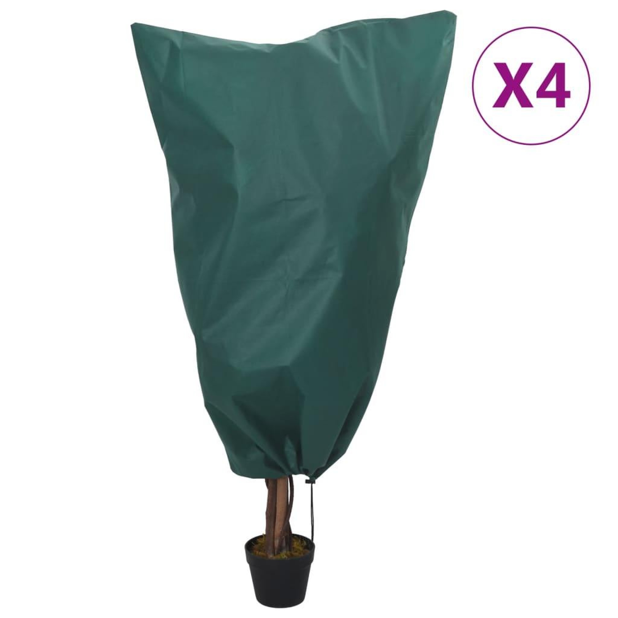 VIDAXL Housses de protection pour plantes avec cordon de serrage 4 pcs