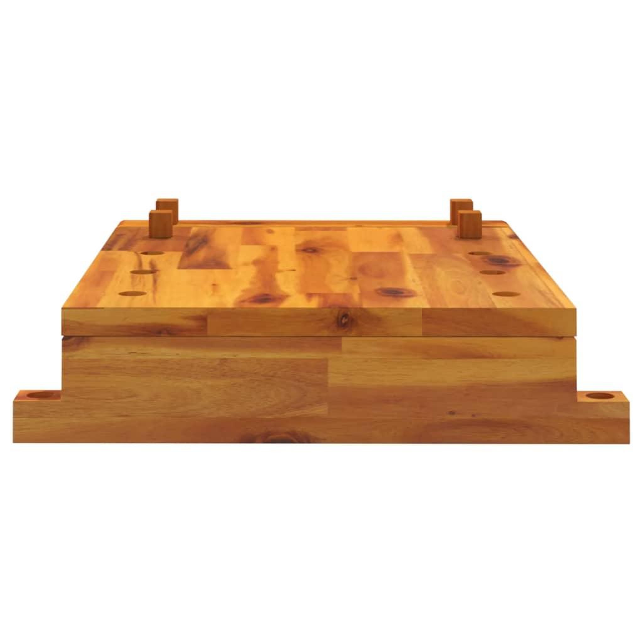 Voir la diapositive 4 : VIDAXL Dessus d'etabli avec etau 52x44x9,5 cm bois massif d'acacia