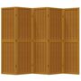 Voir la diapositive 4 : VIDAXL Cloison de separation 5 panneaux marron bois paulownia massif
