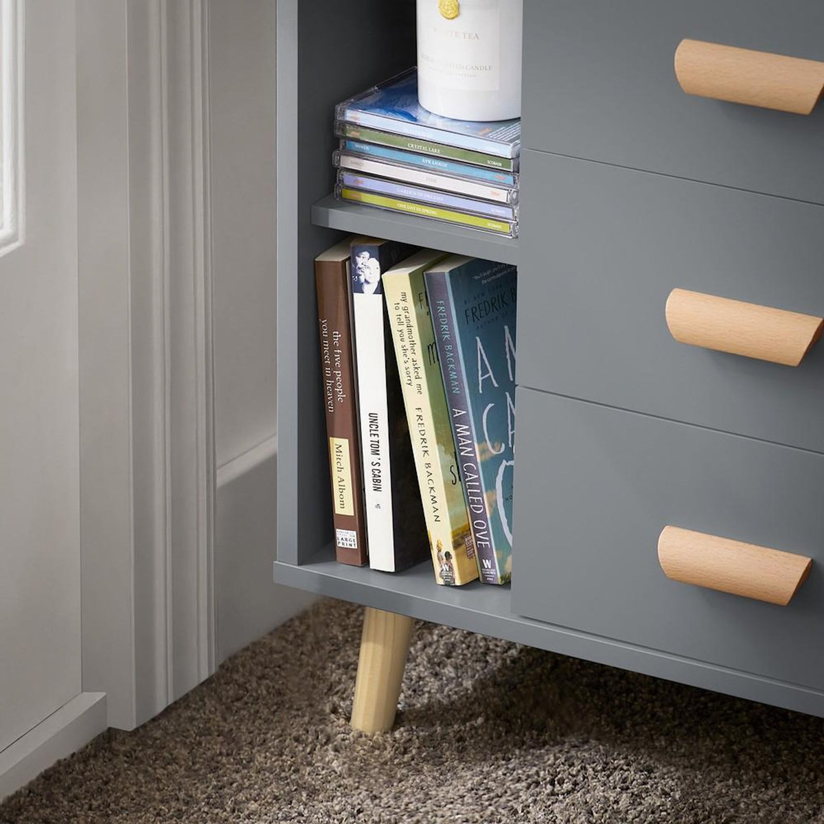 SOBUY SoBuy - Table De Chevet à 3 tiroirs - Nordique - FBT95