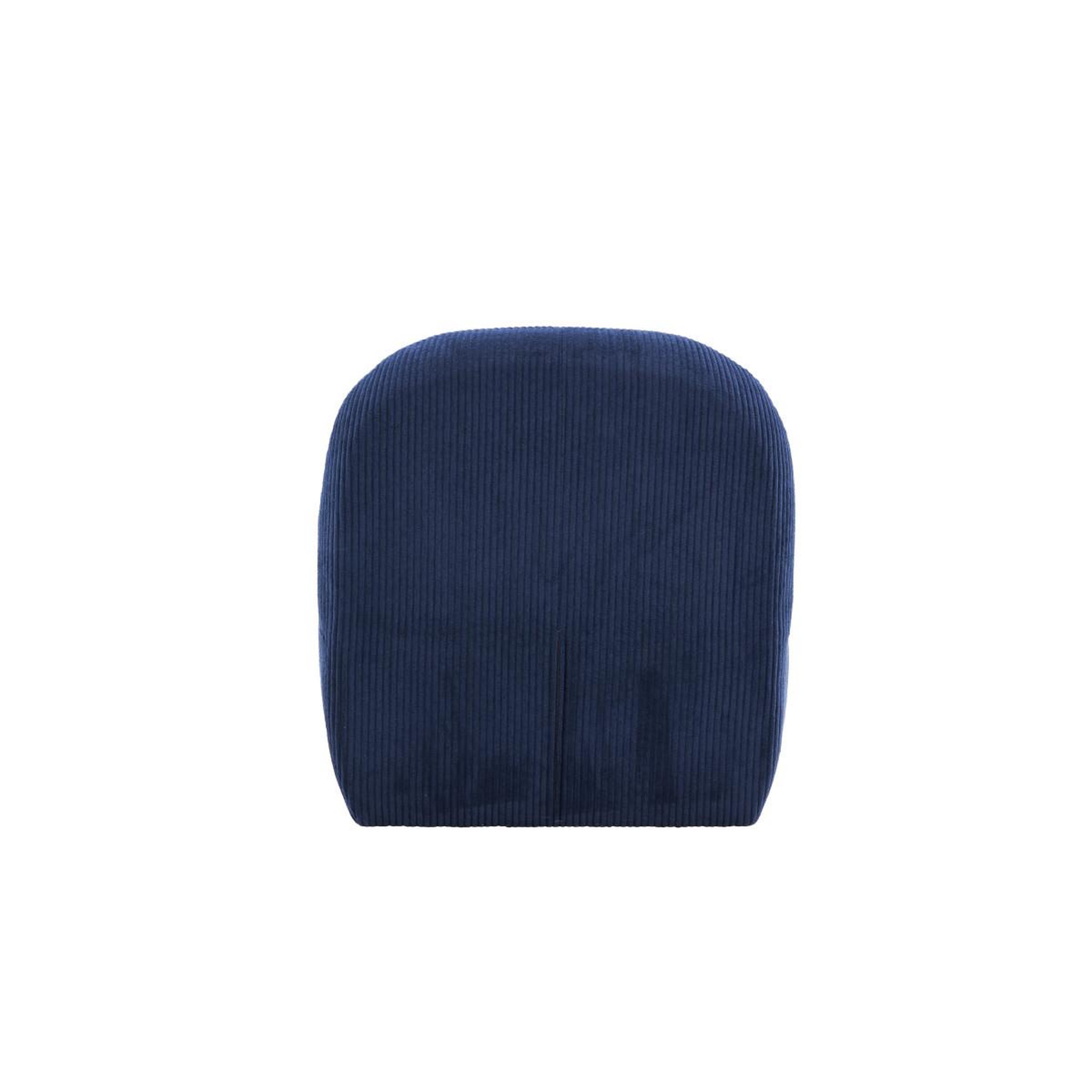 Voir la diapositive 6 : Paris Prix Fauteuil design en tissu côtelé  mahla  82cm bleu marine