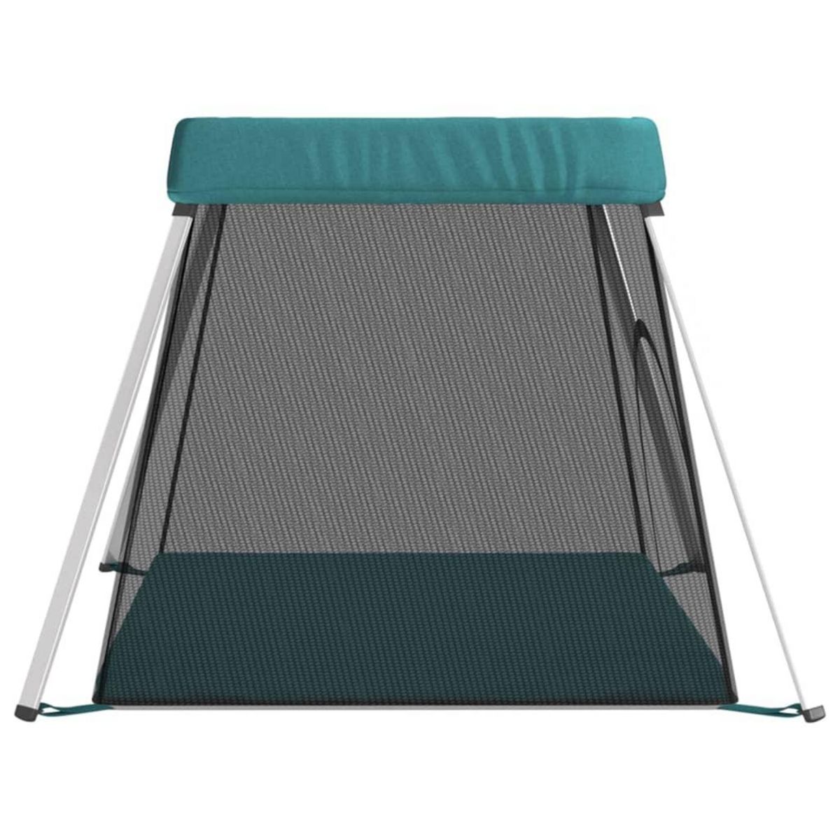 VIDAXL Parc pour bebe avec matelas Vert Tissu de lin