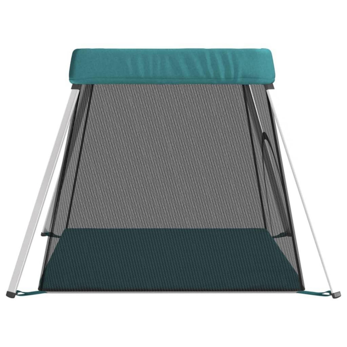 VIDAXL Parc pour bebe avec matelas Vert Tissu de lin