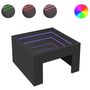 Voir la diapositive 2 : VIDAXL Table basse avec LED infini noir 50x50x30 cm