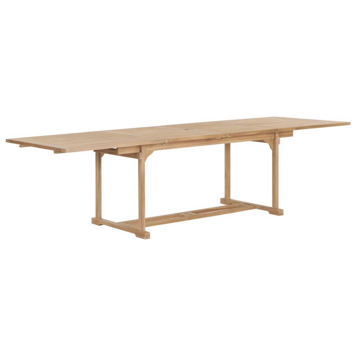 VIDAXL Table extensible de jardin 180-280x100x75 cm Teck solide