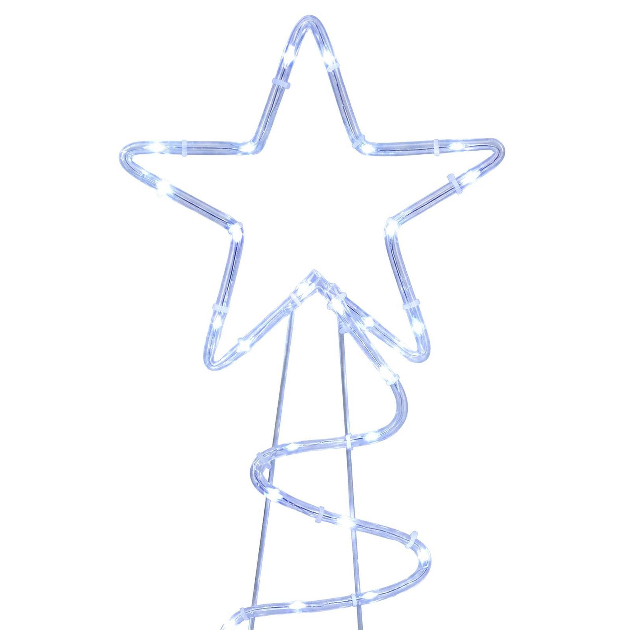 Voir la diapositive 6 : VIDAXL Sapin de Noël LED LOVIISA 100 LED Bleu 51 x 99 cm