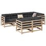 Voir la diapositive 1 : VIDAXL Salon de jardin 7 pcs avec coussins bois de pin massif